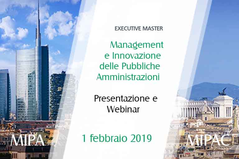 Presentazione dei Master MIPA e MIPAC per le PA