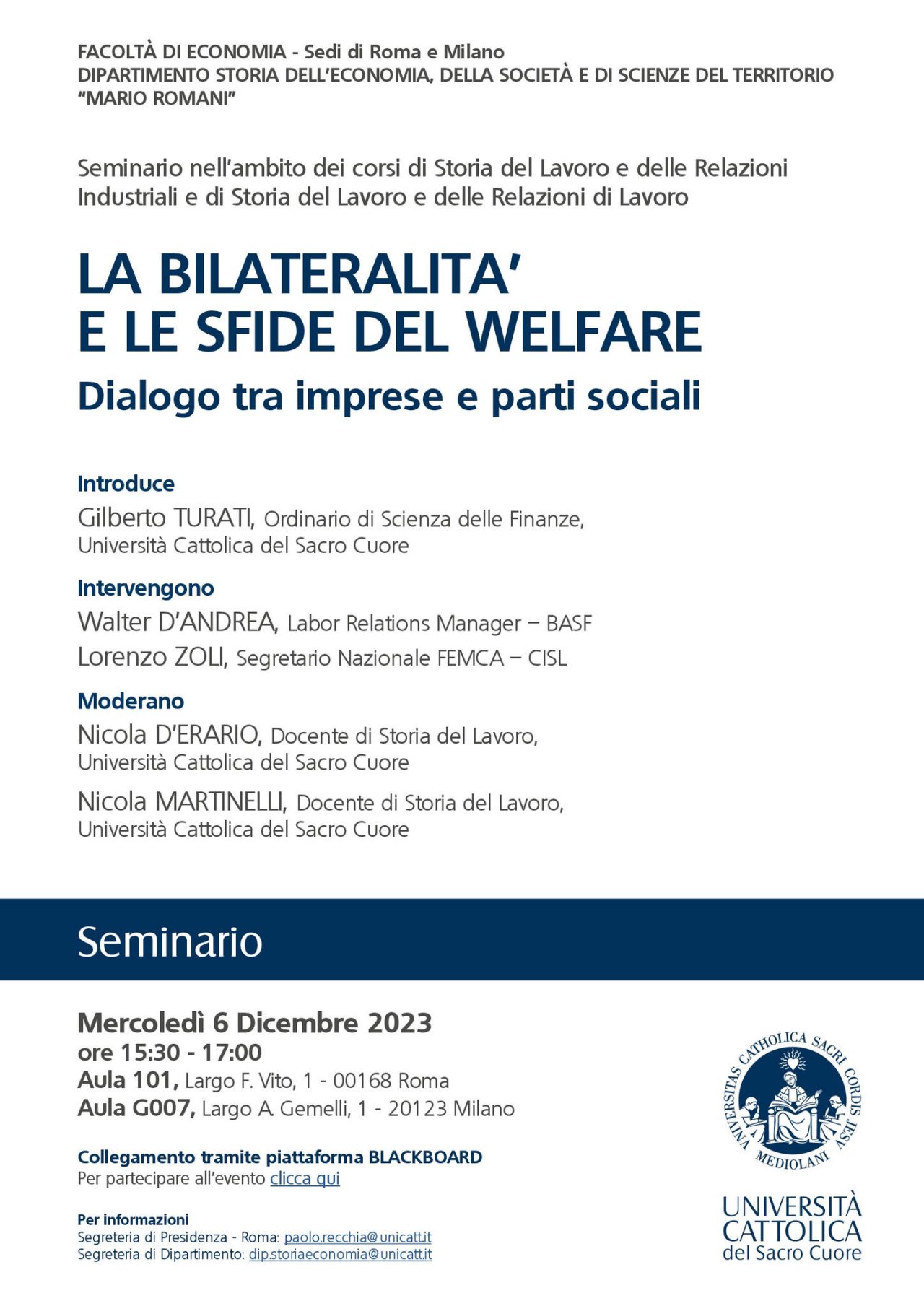 locandina bilateralità sfide al welfare