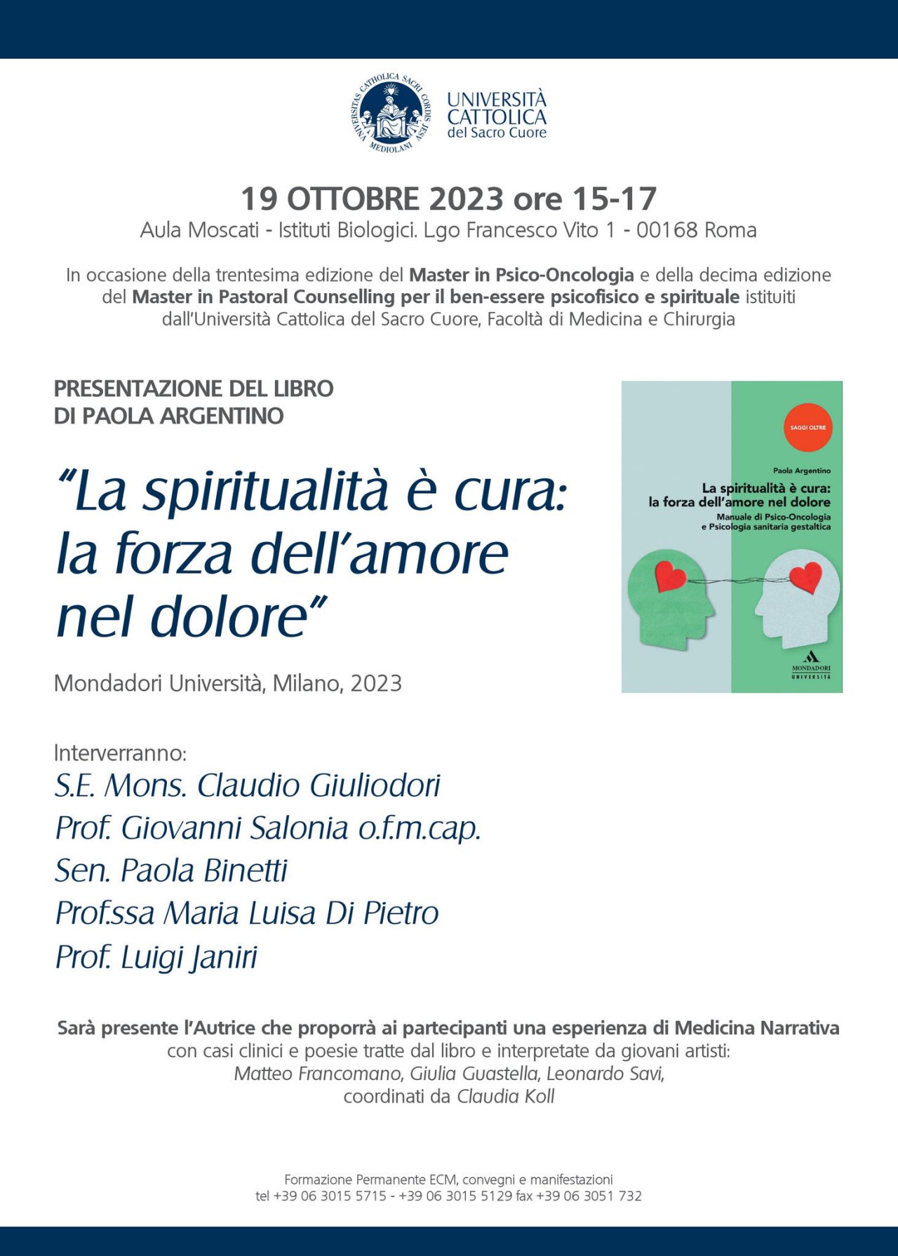 locandina la spiritualità è cura