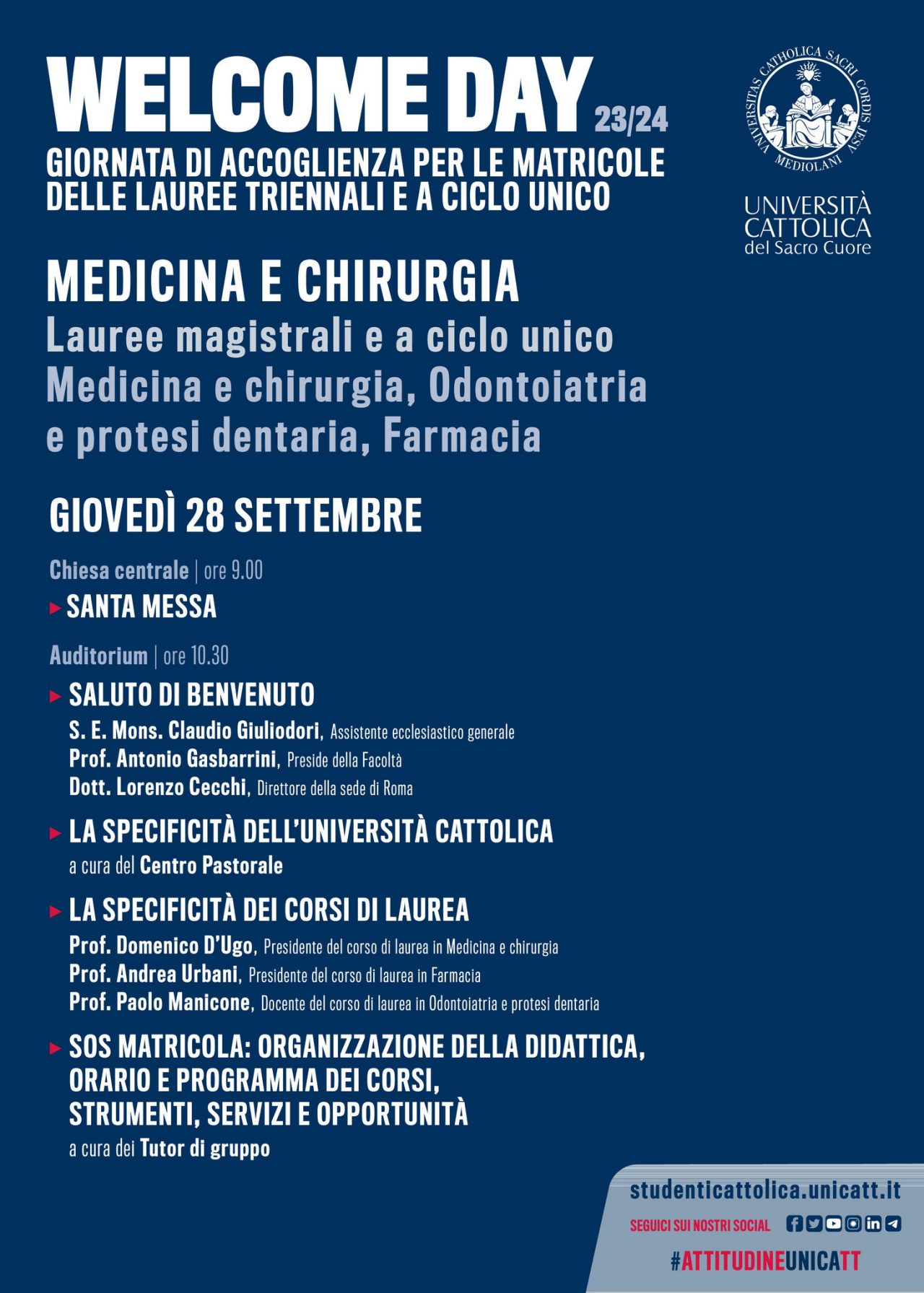 locandina welcome medicina