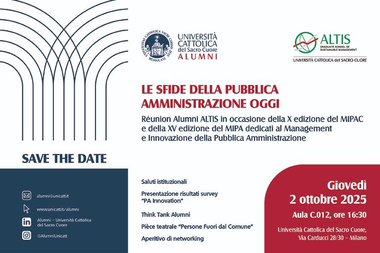 Le sfide della Pubblica Amministrazione oggi. Réunion degli Alumni di ALTIS 