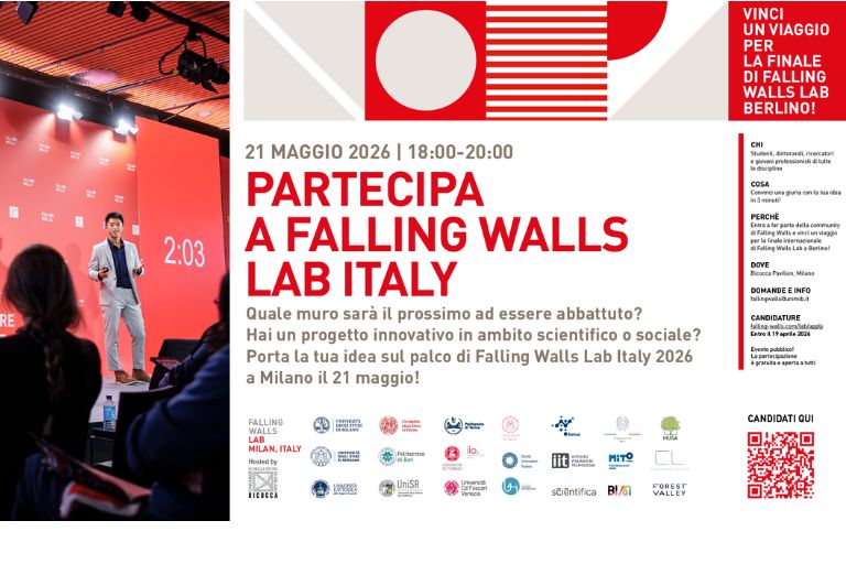 Candidature aperte per Falling Walls Lab Italy 2026